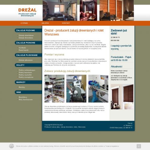 Producent żaluzji - Warszawa