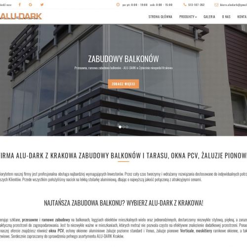 Aluminiowe zabudowy balkonów - Kraków