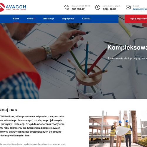 Projekt przyłączy wod-kan - Skawina