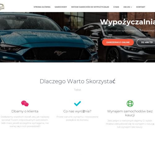 Wypożyczalnia aut sportowych bez kaucji - Warszawa