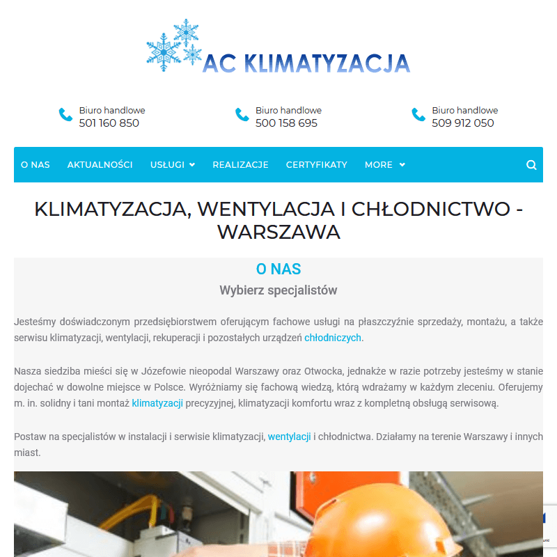 Instalacja wentylacji Warszawa