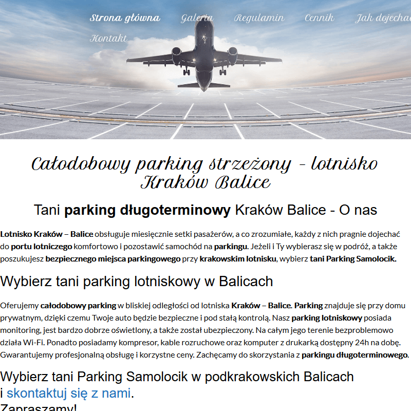 Miejsca parkingowe kraków lotnisko - Kraków