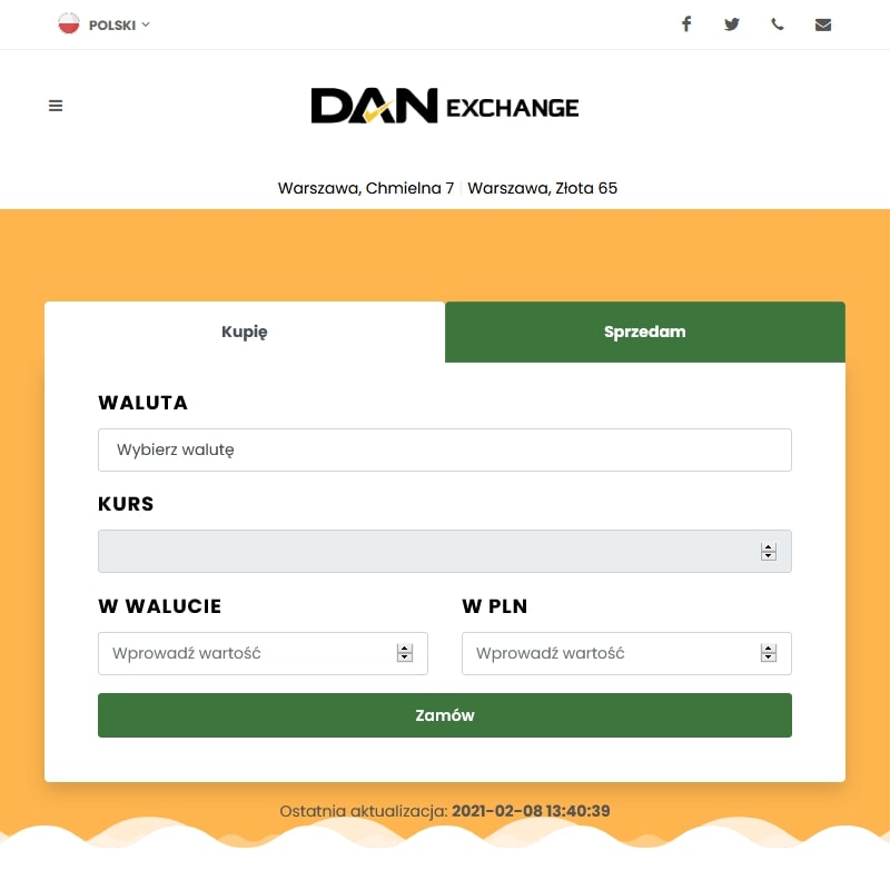 Euro w kantorach - Warszawa