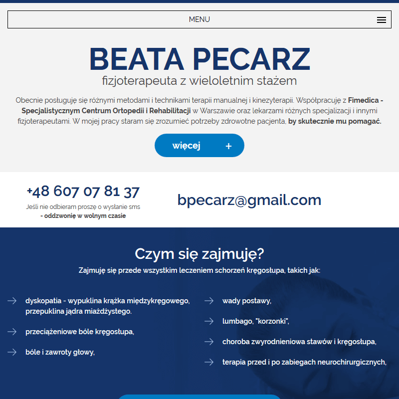 Leczenie schorzeń kręgosłupa - Warszawa