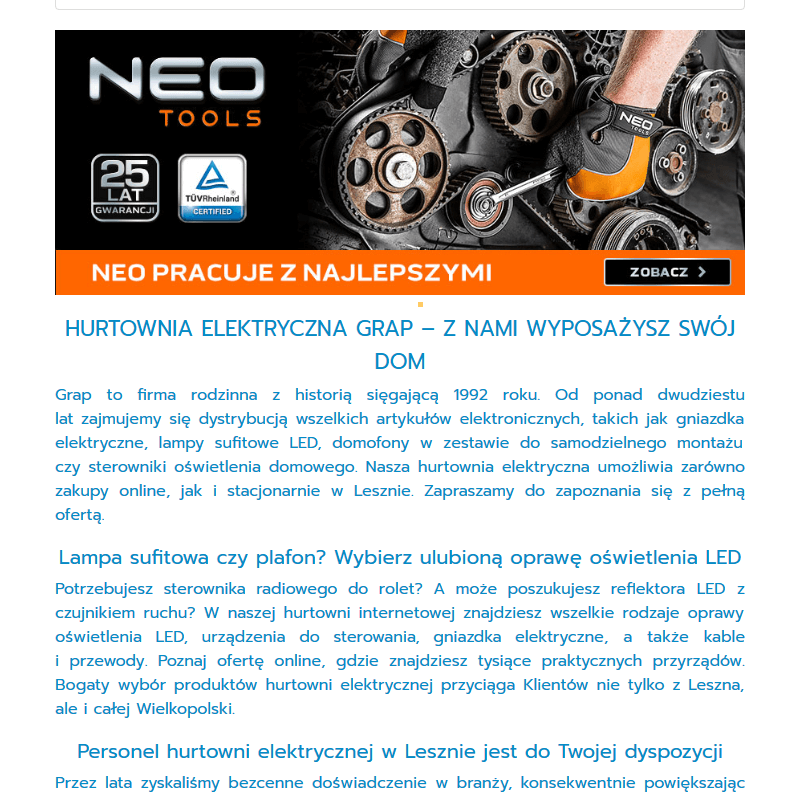 Radiowe sterowanie oświetleniem - Leszno