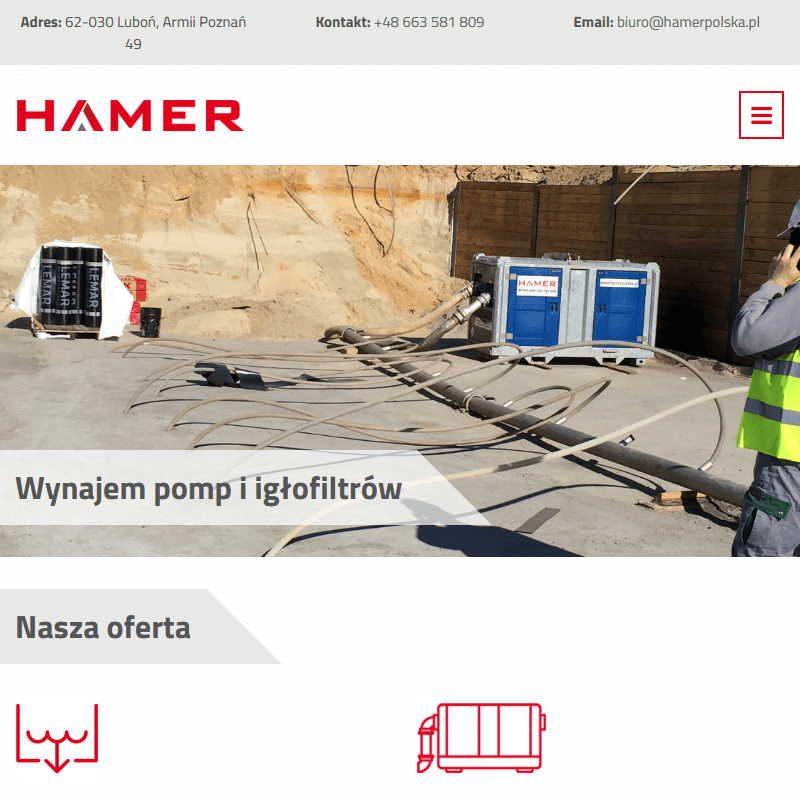 Wynajem pomp zatapialnych - Warszawa